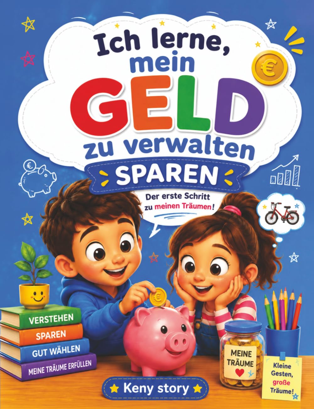 Sparen: Die wahre Geschichte hinter dem Geheimnis: Sparen lernen, Taschengeld verwalten, Ziele erreichen, Geduld entwickeln, Zinsen verstehen, kluge ... treffen, Quiz und Ausmalbilder für Kinder