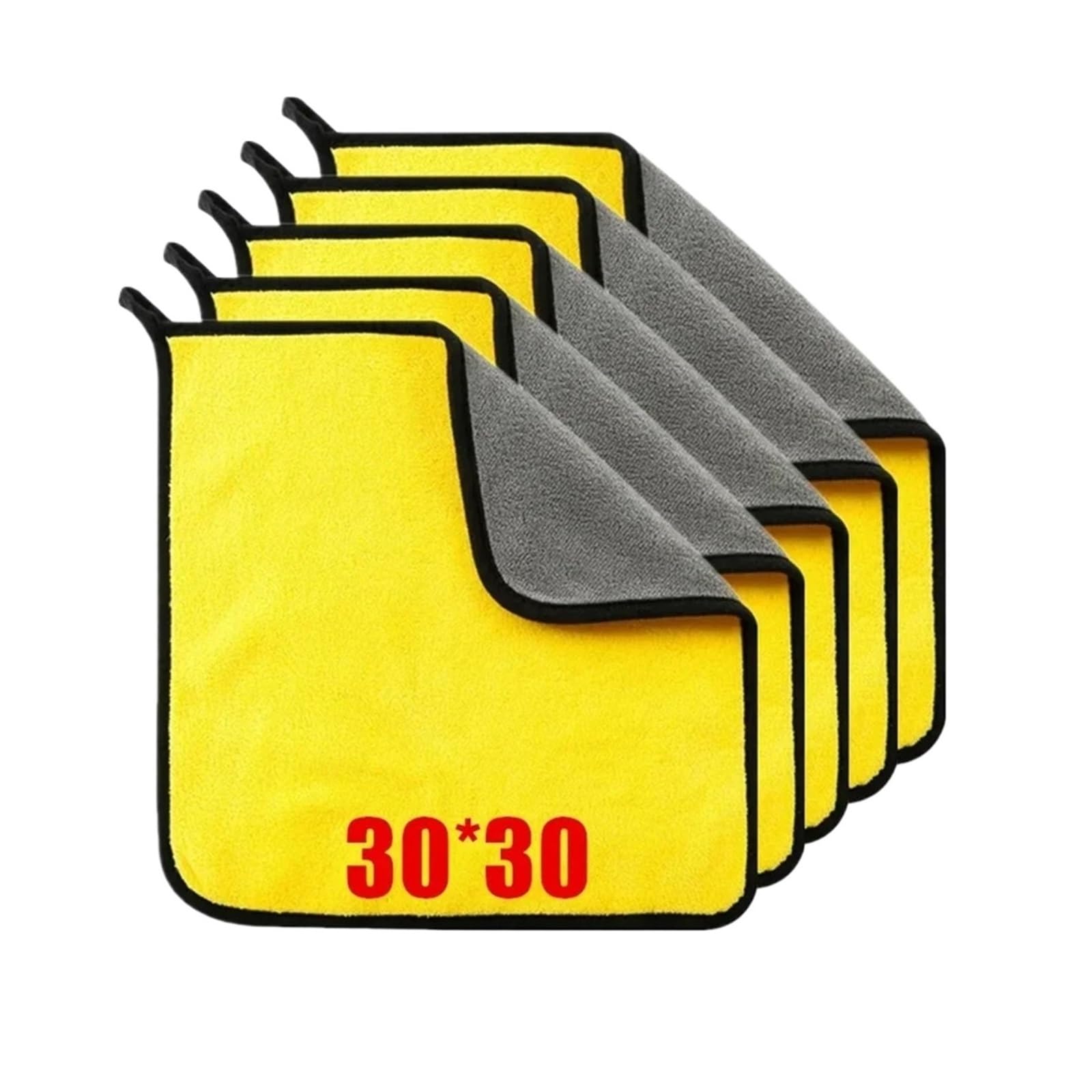 Microfiber Cleaning Towels for Car Detailing - Professional Drying Washing Cloths for Fit for Care 30X30CM 5PCS