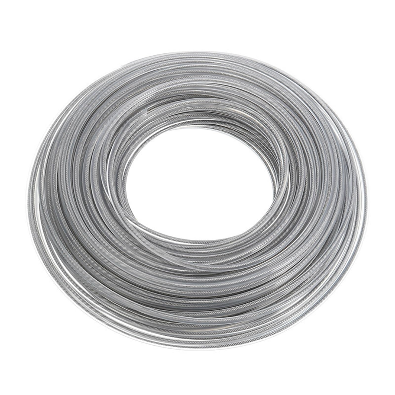 Filo decespugliatore Acciaio 3mm/2.7mm Corda Nylon Tonda | Per decespugliatori e tosaerba, grigio, 42 m o 50 m(2.7mm)