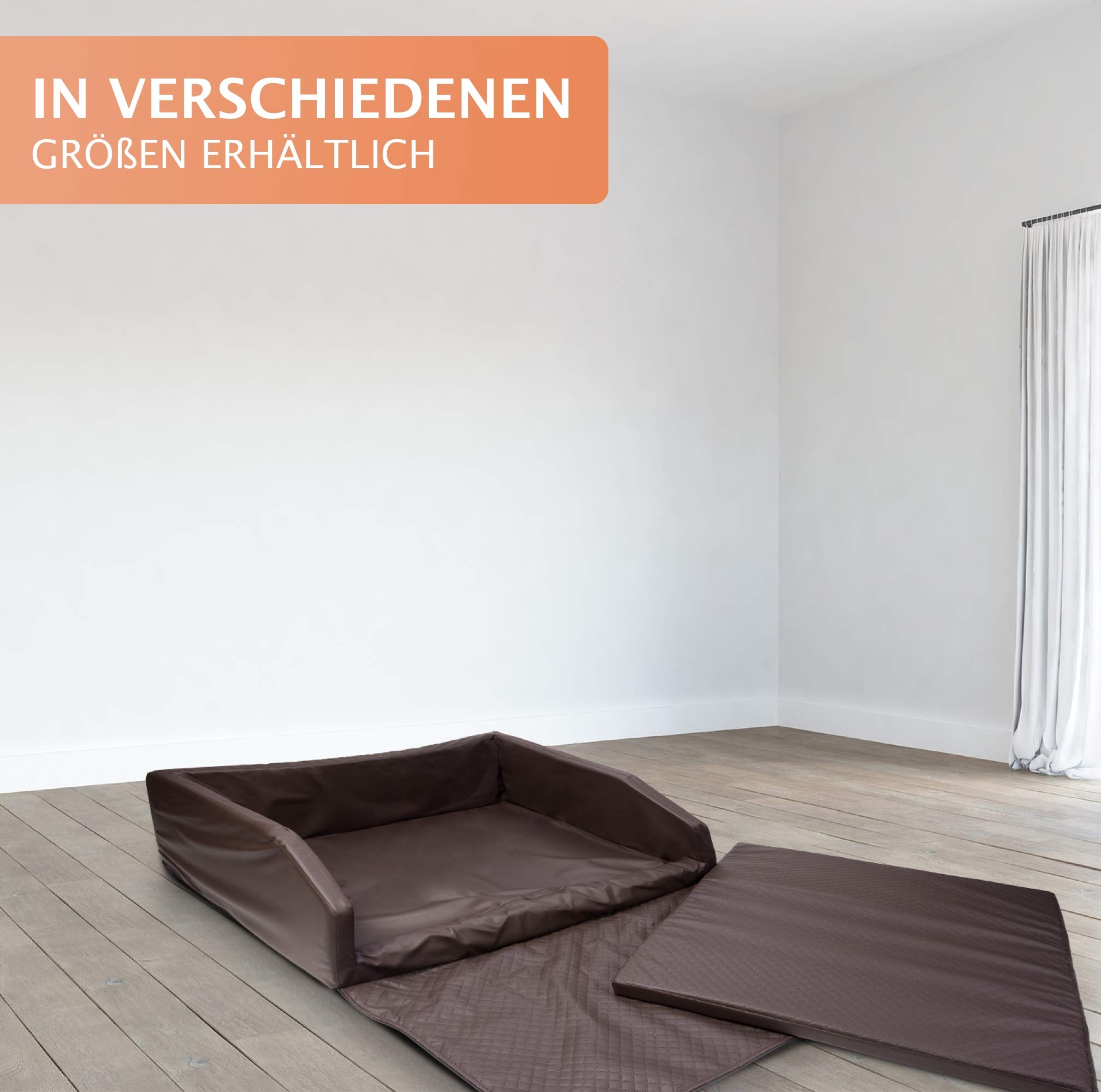 Mayaadi Home Legowisko dla psa premium – 110 x 90 cm – wysokiej jakości fotelik samochodowy dla Twojego psa – legowisko samochodowe z kocem ochronnym – do bagażnika dla psów – sztuczna skóra – podróż