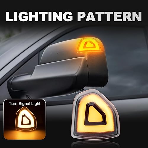 Miniatura 2 de Espejo de remolque lateral, luces intermitentes LED compatibles con Ram 1500 2010-2023para Ram 1500 Classic 2019-2022para Ram 2500 2010-2018para Ram