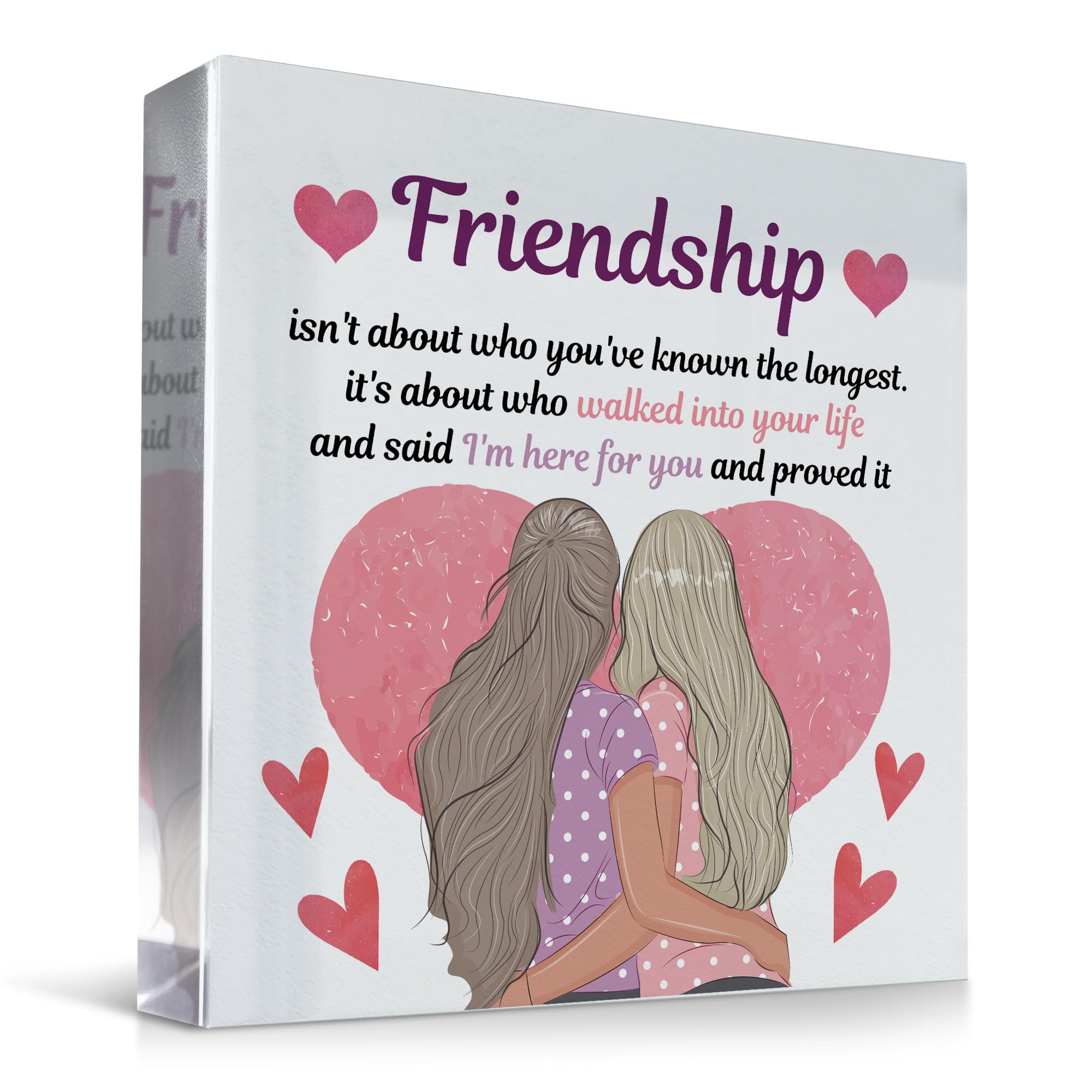 Red Ocean Friendship Gift For Her Best Friend Gift Standing Plaque FRIENDSHIP PLAQUE For Best Friend Christmas Birthday Thank You Gifts Women