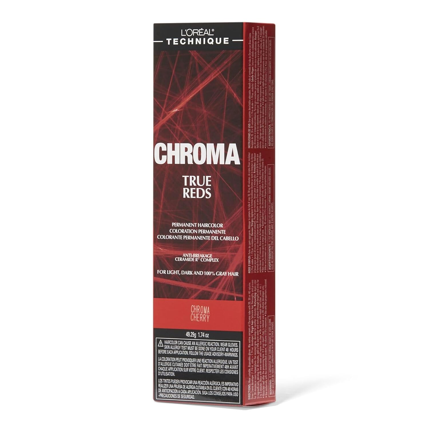 L’Oréal Technique Chroma True Reds Permanent Hair Color – Red Dye For Long-Lasting Color, For Light, Dark and Gray Hair L’Oréal Technique Chroma True Reds Permanent Hair Color – Red Dye For Long-Lasting Color, For Light, Dark and Gray Hair