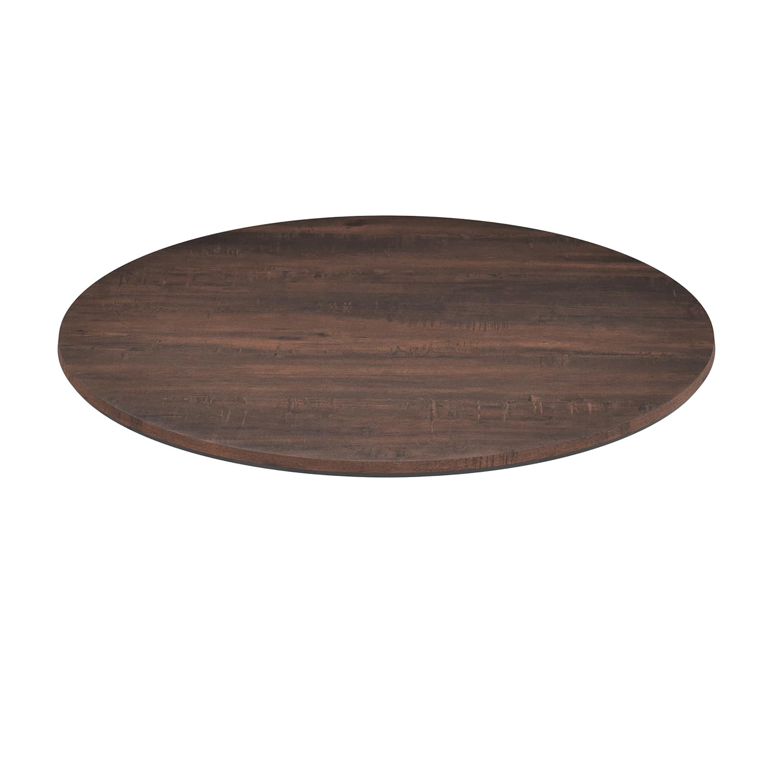 Flash Furniture Acadia 31.5" Round Dark Brown Tabletop, TopGuard HPL Seamless Edge, Scratch & Stain Resistant, All-Weather Durability, Commercial Grade