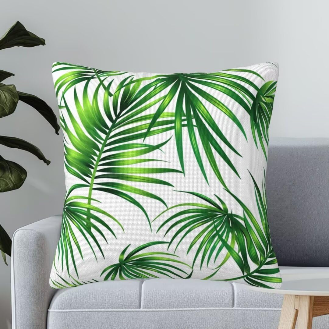 Fundas Cojines 100x100 cm Funda Cojin Verde Juego de 2, Plantas Fundas de Cojines Funda de Almohada, Lumbar Funda de Cojin Sofa Cuadrado Cojines Decora para Coche Silla Dormitorio Decoracion 40x40Inch