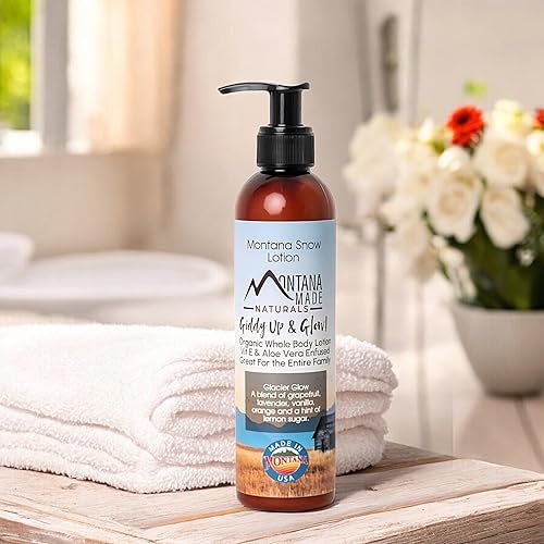 Miniatura 20 de Montana Snow Lotion - Loción hidratante diaria orgánica hidratante para piel seca, loción corporal de karité, loción corporal 100% natural
