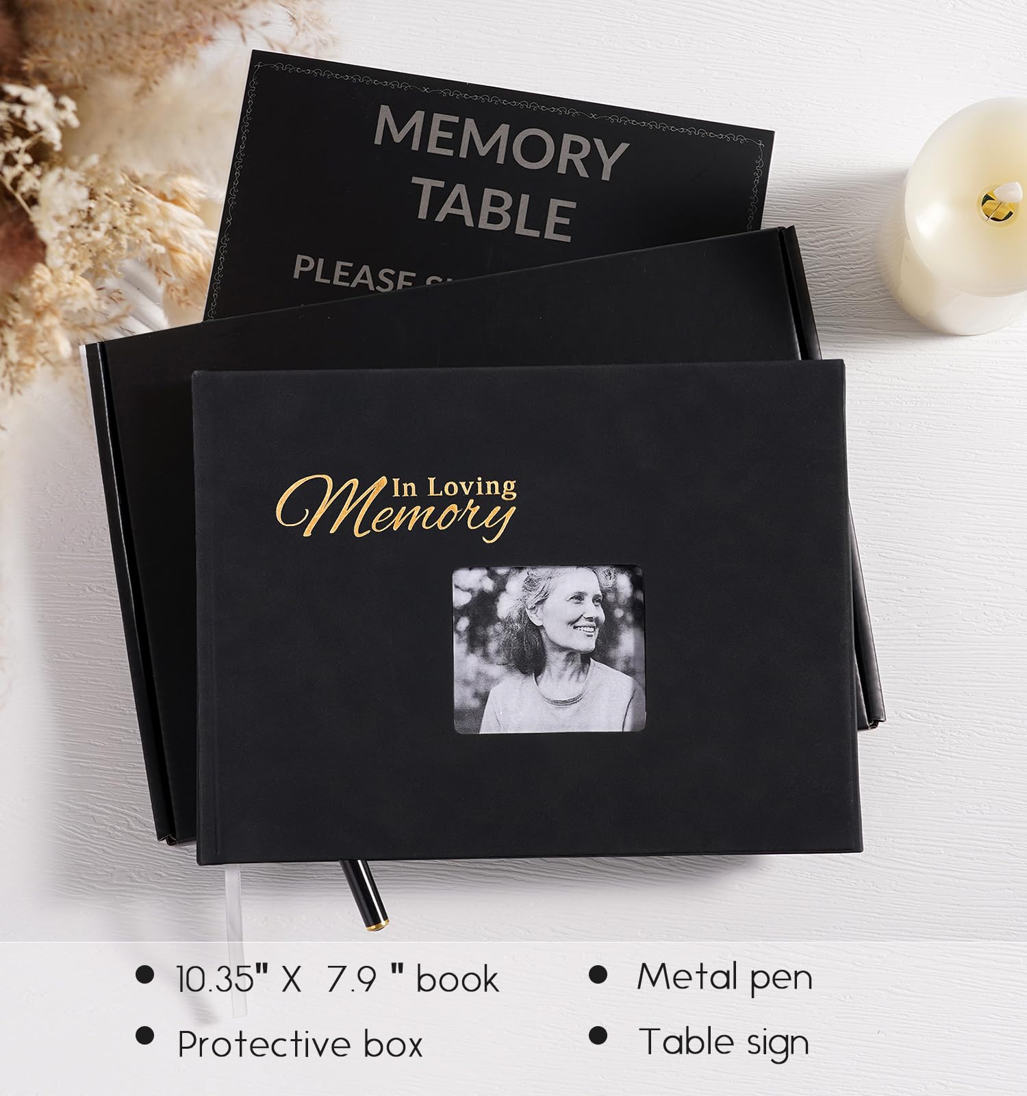 Begräbnisgästebuch für Gedenkdienst, Beerdigungsschild im Buch für Gäste, Hardcover Beerdigung Gästebücher Feier des Lebens, in Loving Memory Gästebuch für Beerdigung, insgesamt 88 Seiten für 280