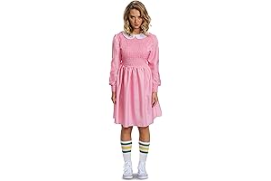 Disguise Women's Stranger Things Deluxe Pink Dress Eleven Costume