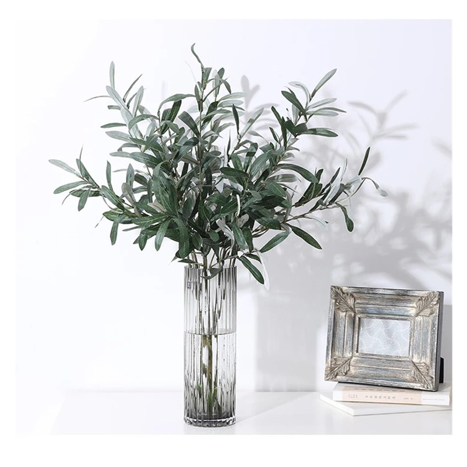Künstliche Tannenzweige 5PC Künstliche Gefälschte Pflanze Olive Grün Zweige Hause Wohnzimmer Vase Dekoration Hochzeit Outdoor Bonsai Obst Bäume