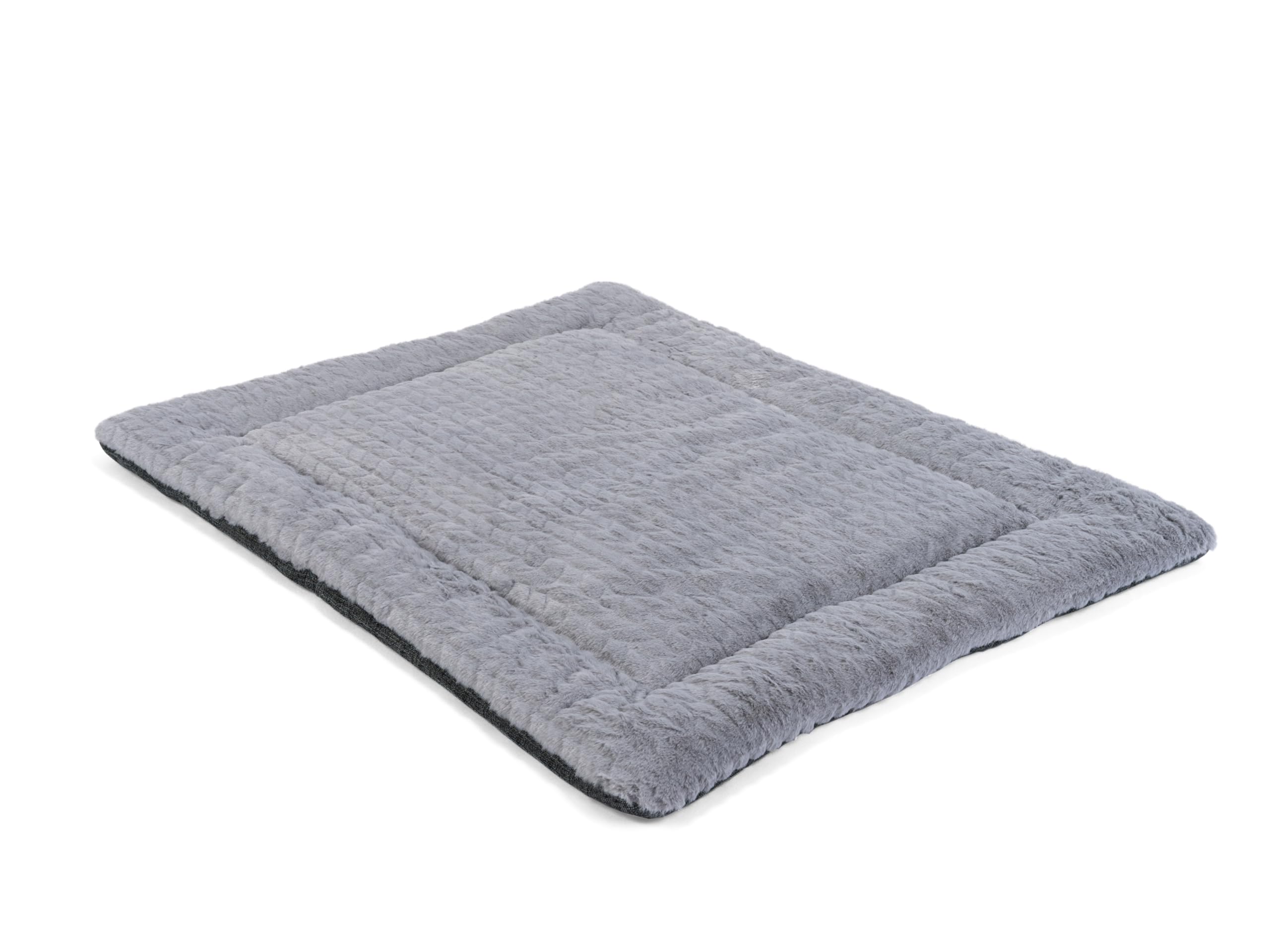 TrendPet Hundedecke Heaven gefütterte Liegedecke, Wendedecke für Hunde und Katzen, Grau (90x65cm)