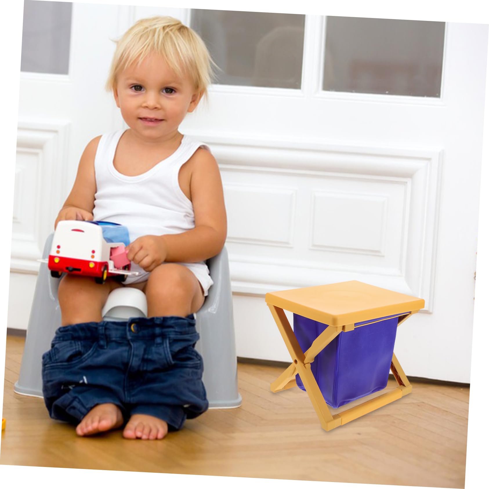 Toyvian De Inodoro Plegable Para Adultos y Niña Silla Para Camping De Entrenamiento Portátil y Toilet Para Emergencias Limón Para Actividades Al Aire y Viajes Coche