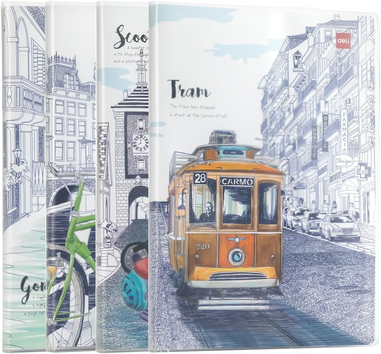 Deli 128-Sheets 70GSM EVA Cover Notebook, B5 Size