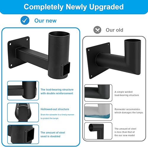 Miniatura 2 de Soporte de pared de 90 grados, soporte en forma de L, adaptador de espiga para luces de ajuste deslizante, soporte de pared ajustable, ángulo en