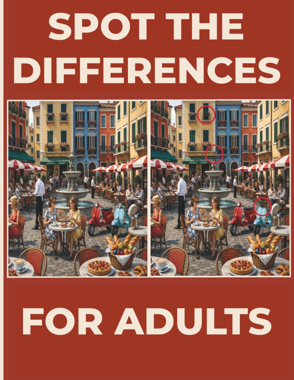 SPOT THE DIFFERENCES: 32 Spot the Difference Puzzles for Adults – Relaxing and Engaging Visual Challenges with 12 Differences in Every Scene