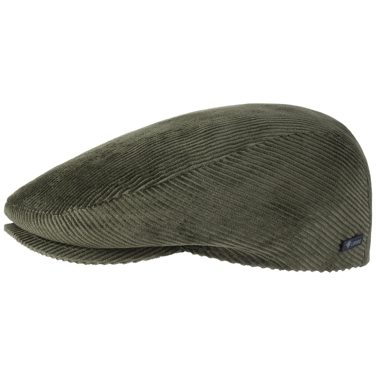 Lipodo Cordial Flat Cap - Made in Italy - Newsboy Cap Made of Cotton - Cord Men`s Cap with Quilted Lining Autumn/Winter - Peaked Ivy Cap
