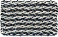 WickedGoodDoormats Lobster Rope Doormat - Weatherproof Nautical Rope Outdoor Welcome Mat, Navy/Dark Tan Double Weave, 18x30 Inches