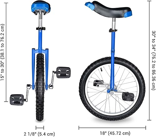 Miniatura 76 de AW Rueda de 16/18/20/24 pulgadas, asiento ajustable para exteriores, para adultos, niños, deportes al aire libre, ejercicio de fitness, para elegir