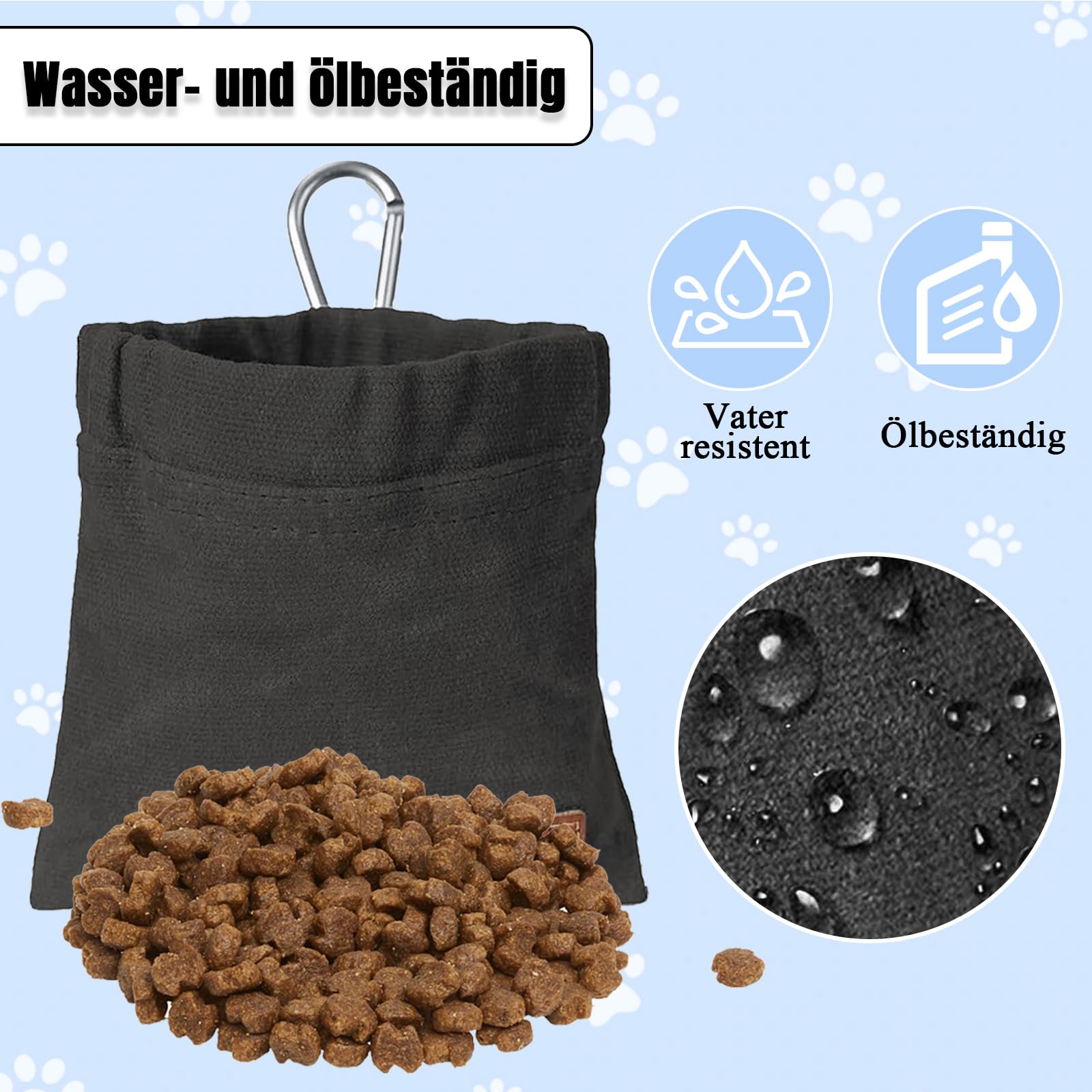 Cfcyhla Treat Bags for Dogs Hands-Free Dog Treat Bag with Automatic Closure and 2 Pieces Bin Bag - Image 3
