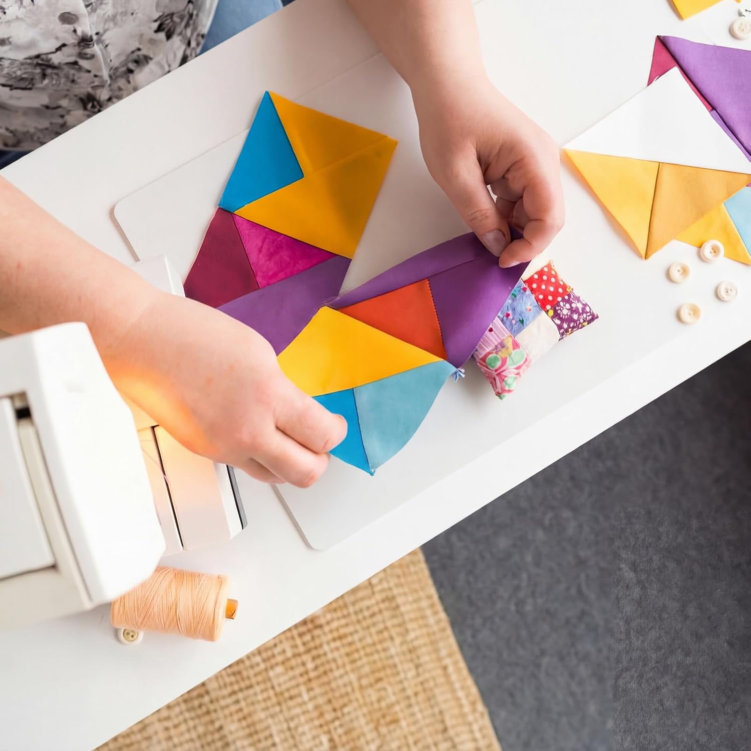 LemonRoad 4 Pack Plastic Cutting Mats 12" x 6" Translucent Cutting Board Sewing Mat Fabric Cutter Accessories for Sewing Supplies and Quilting Tools Fabric Quilting Crafts