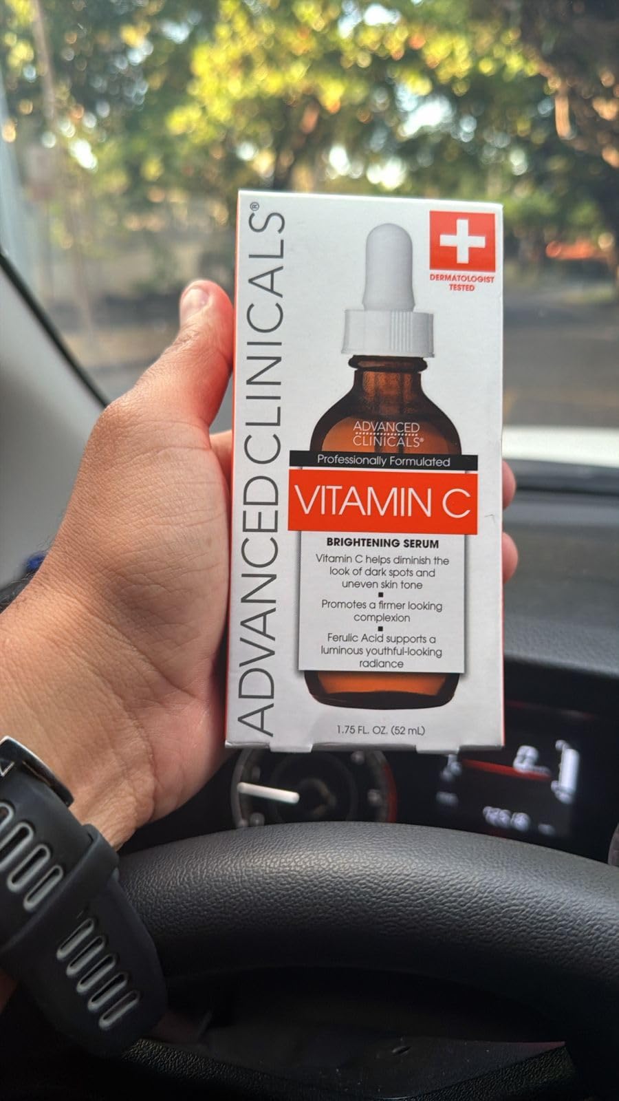 Advanced Clinicals Brightening Vitamin C Serum For Face With Glycolic Acid + Lactic Acid | Vitamin C Eye Serum Face Moisturizer For Improving Look Of Dark Spots & Uneven Complexion, 1.75 Fl Oz
