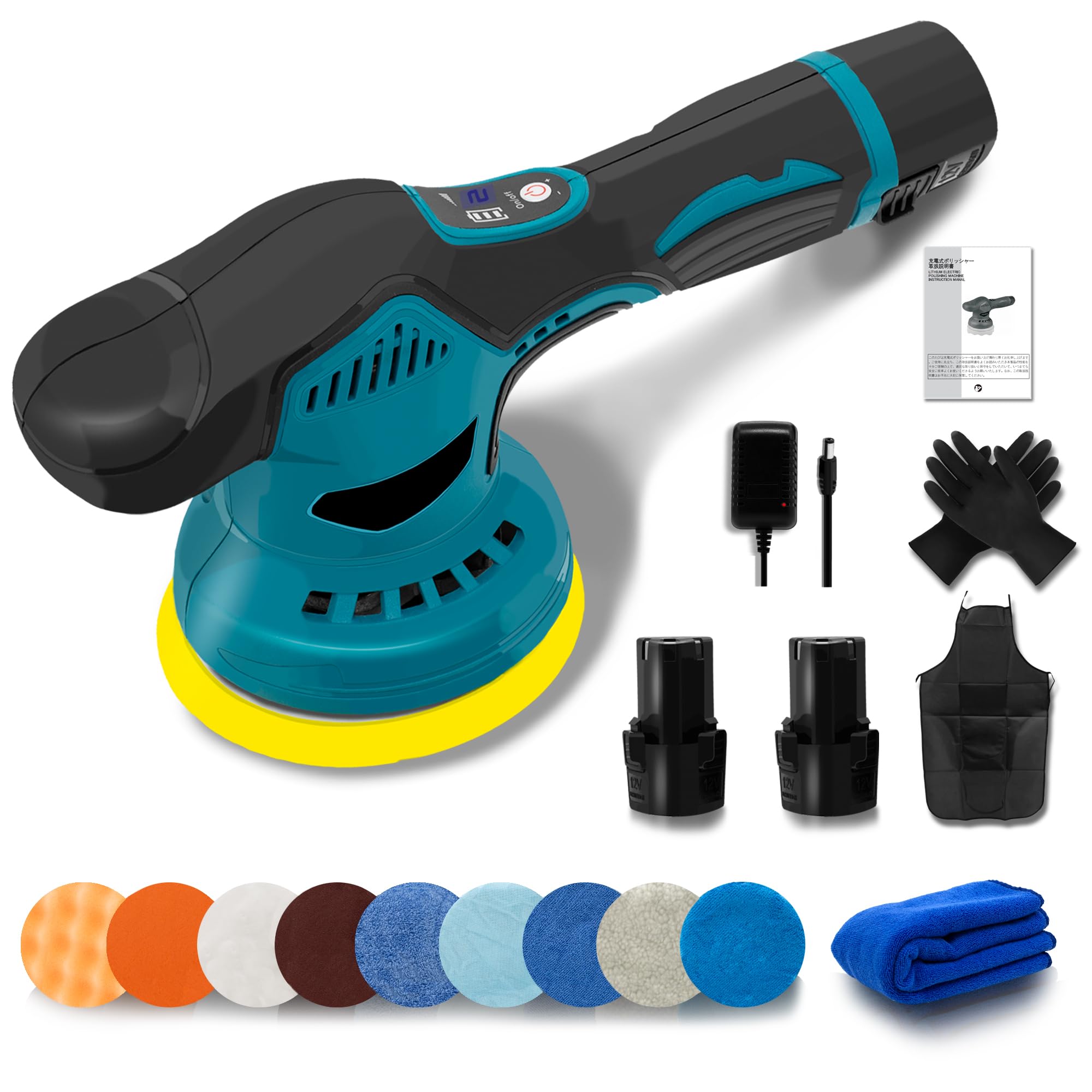 Amazon | ポリッシャー 電動ポリッシャー ダブルアクション 