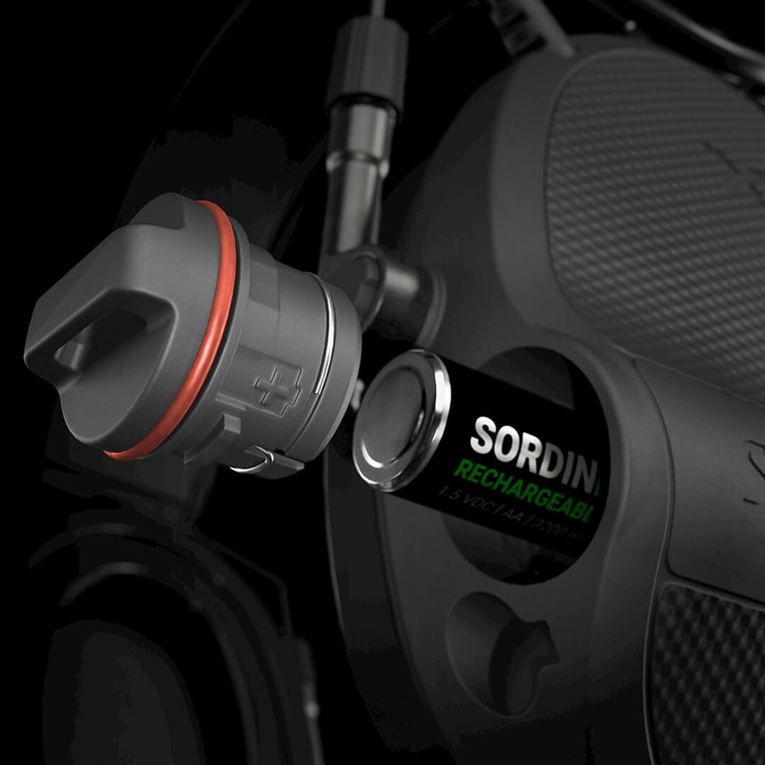 Sordin X2 Protectores auditivos con cápsulas - protectores auditivos para la caza y el tiro deportivo con banda para el cuello - activos y electrónicos