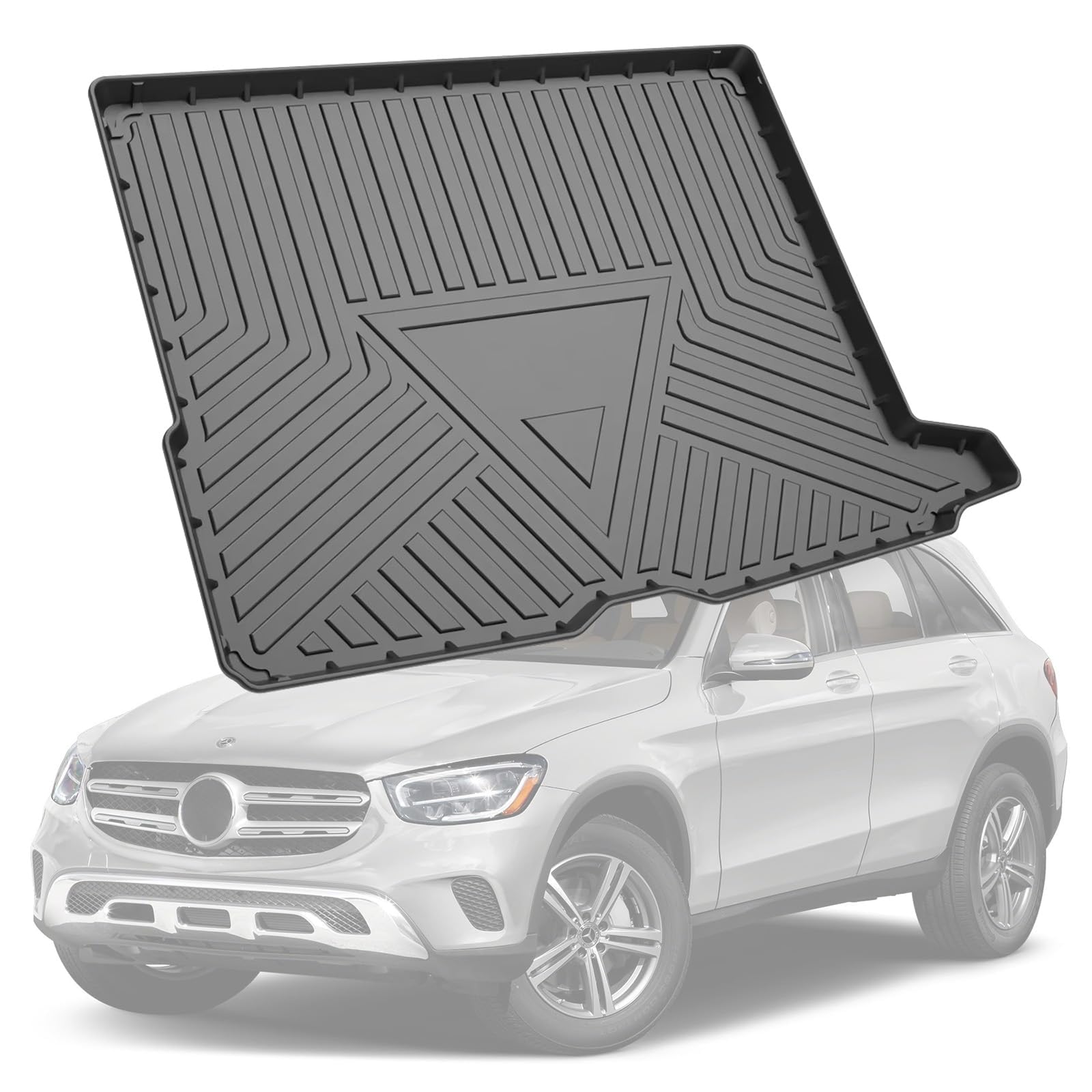 PSLER Coche Protección Impermeable Estera de Arranque de Bandeja de Equipaje para GLC 2016-2022(No Aplicable Copa Version)