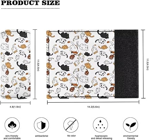 Miniatura 5 de Belidome Paquete de 2 fundas para asa de equipaje, estampado de dibujos animados de gato, lindo identificadoretiquetaagarre para mujeres y niñas,