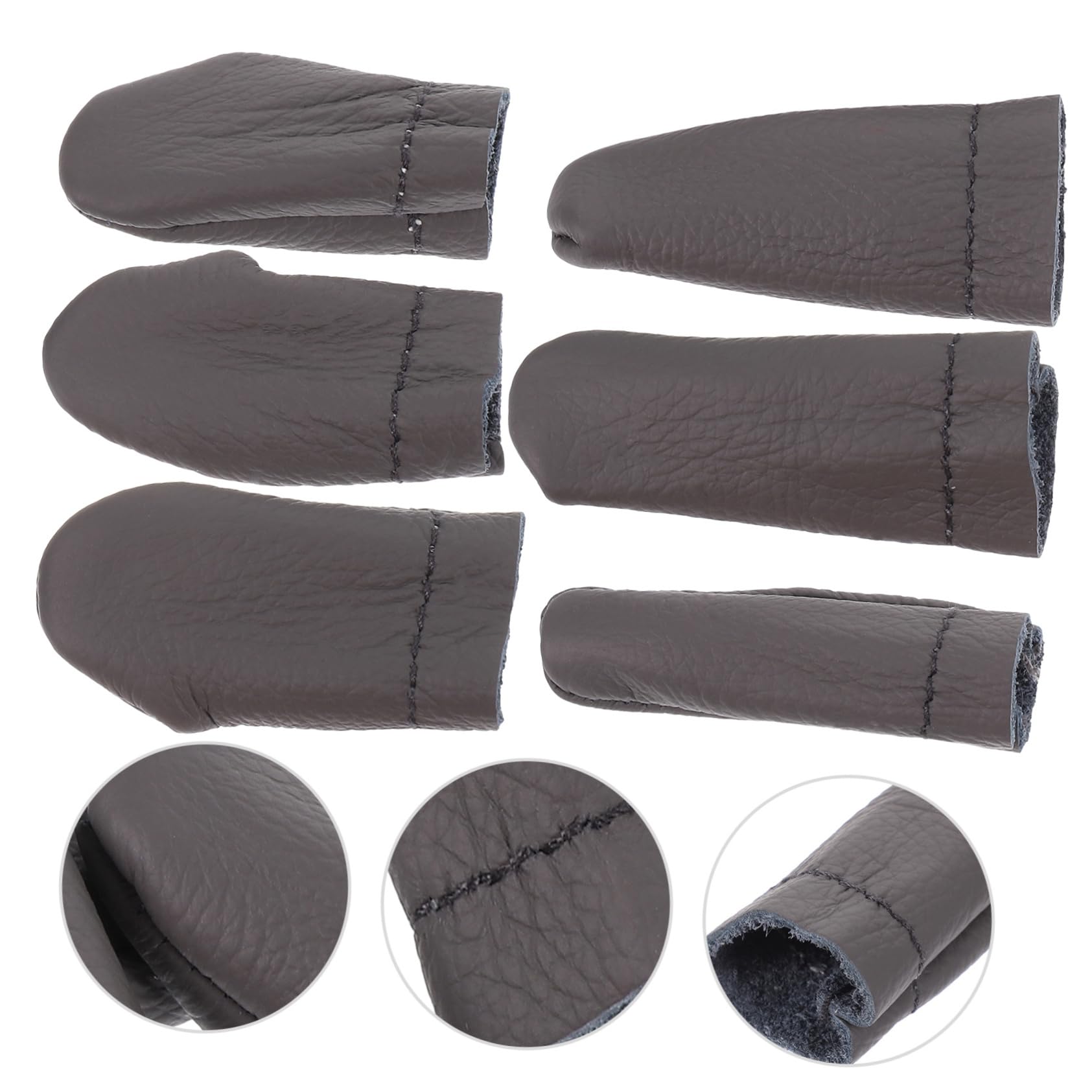 6 Piezas Protector De Dedo De Aguja De Fieltro Cojín Para Los Dedos Mangas Para Los Dedos Soporte Para El Pulgar Dedal De Acolchado Guantes Para Costura Herramienta Uso De La Mano
