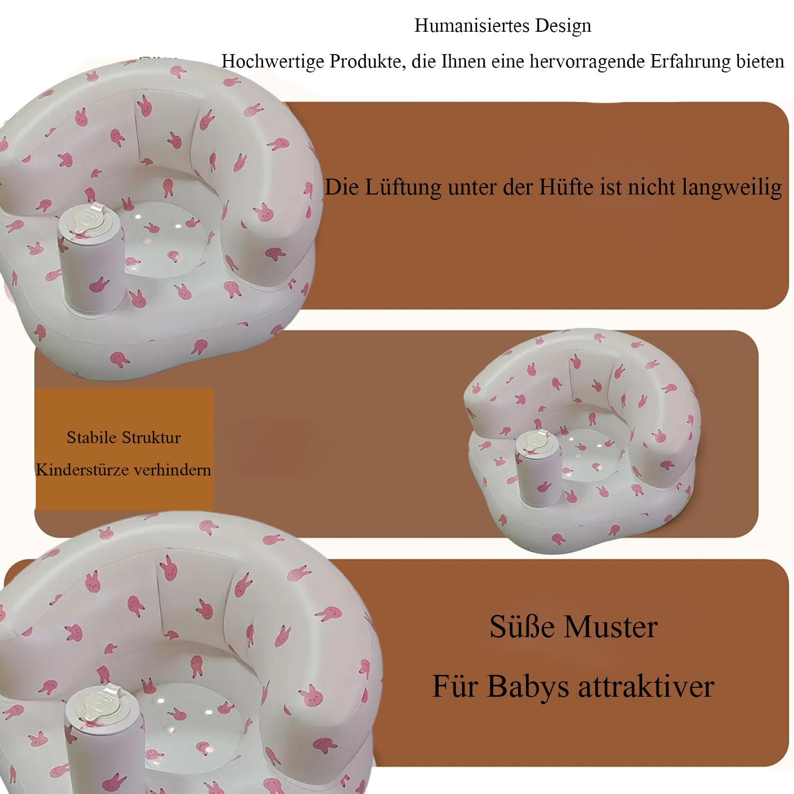 Supporto per la seduta del bambino, gonfiabile, per bambini, per l'apprendimento della seduta, per il pavimento, leggero e portatile, per la schiena del bambino, per l'apprendimento della seduta, per