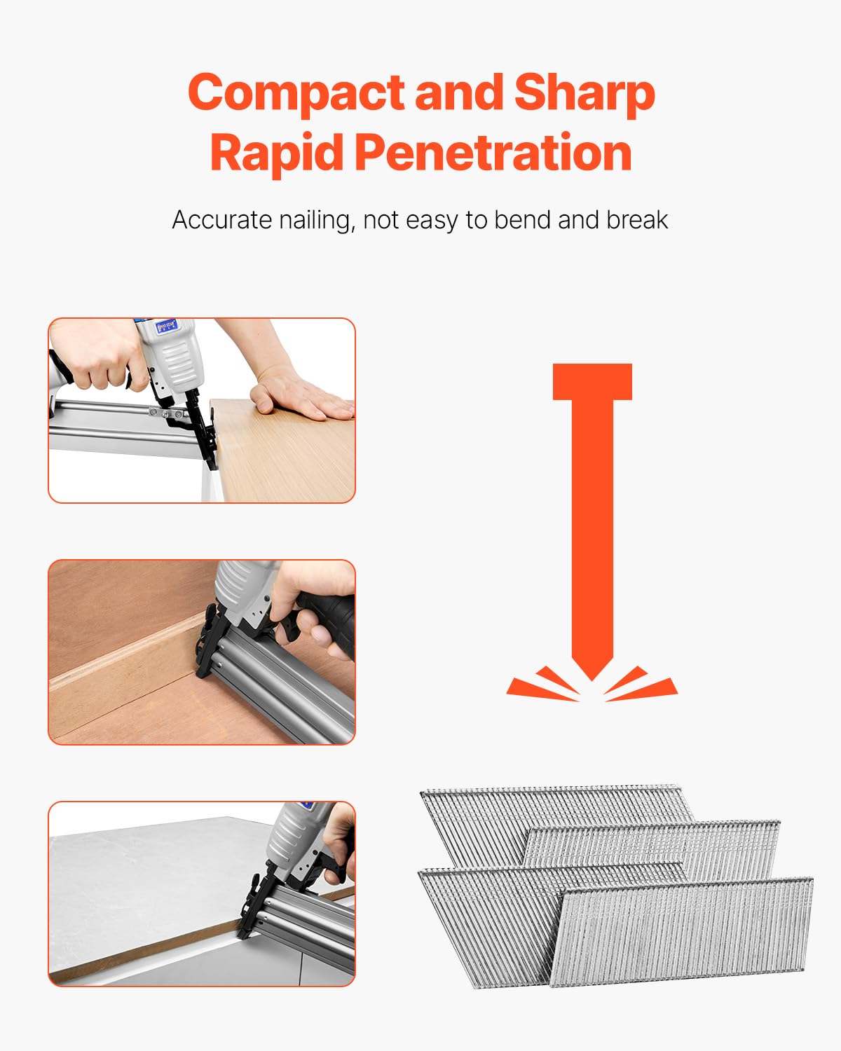 VEVOR 2000 Finish Nails - Galvanized & Rust Resistant -5 VEVOR 2000 Finish Nails - Galvanized & Rust Resistant -5