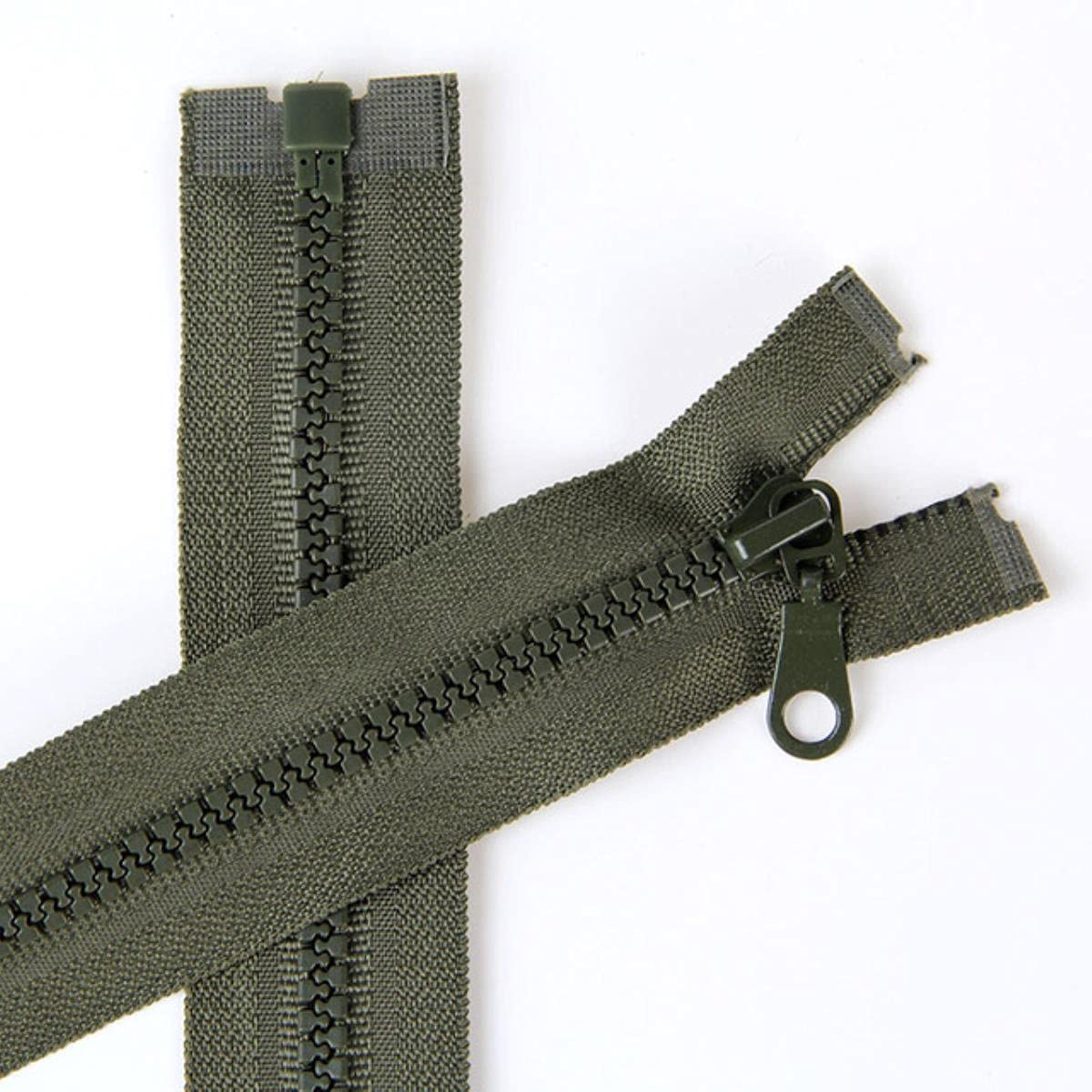 XXHNBF Zipper for Bags, Ziper Puller,Zip Fixer, Sliders Zipper,Sewing Zips,Ended Fasteners,5pcs Jacket ZipperReversible Slide #5 Molded Plastic Separating End(Army Gen)