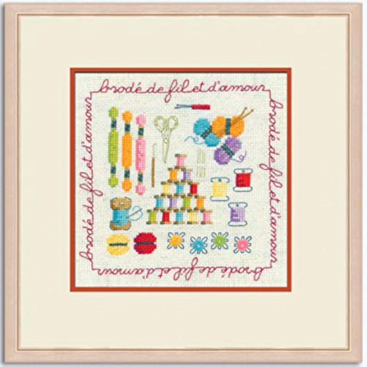 Le Bonheur Des Dames Kreuzstich Set - 'Es Ist Ein Wunderschönes Leben'