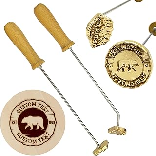 Custom Branding Iron for Wood Leather Food Personalized Stamp Tool Kit with Your Text&Logo for Craftsmen Weddings Bakers & Customized Gifts