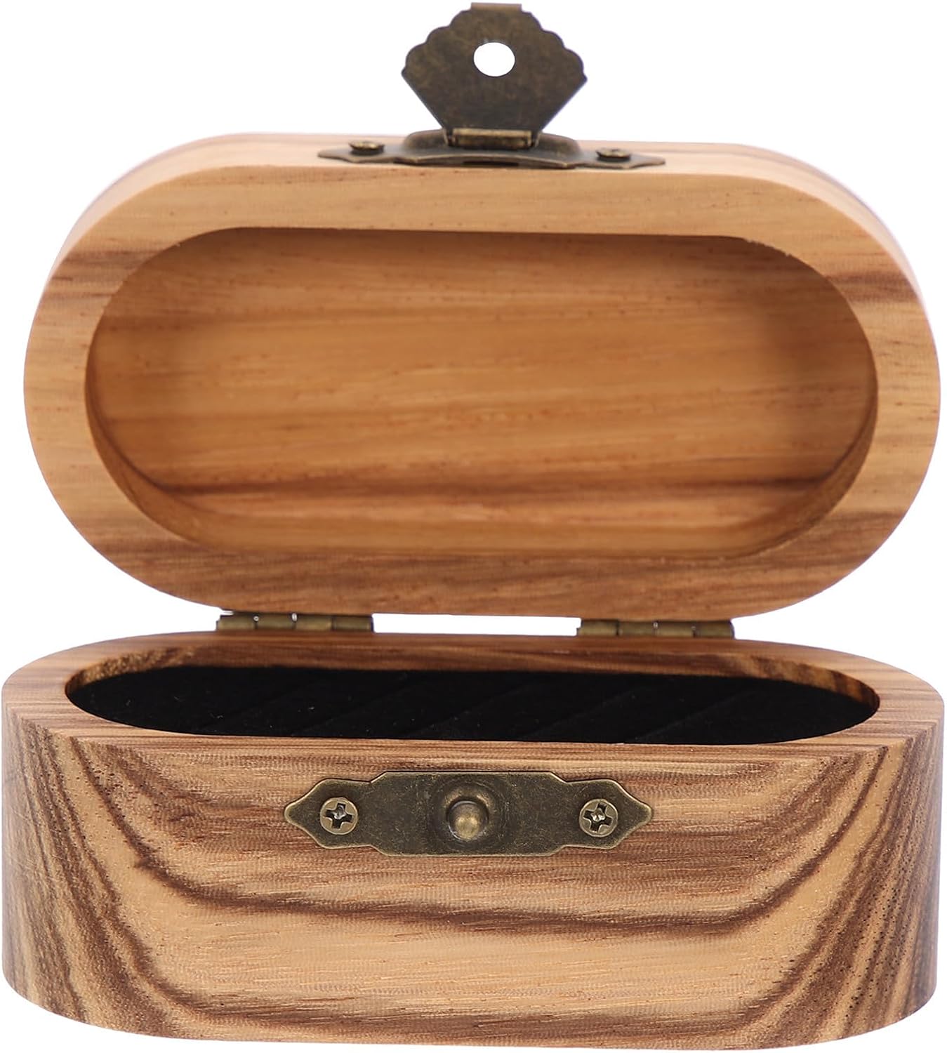 Mipcase Handmade Wooden Guitar Pick Case for 5 Oval Picks Retro Box