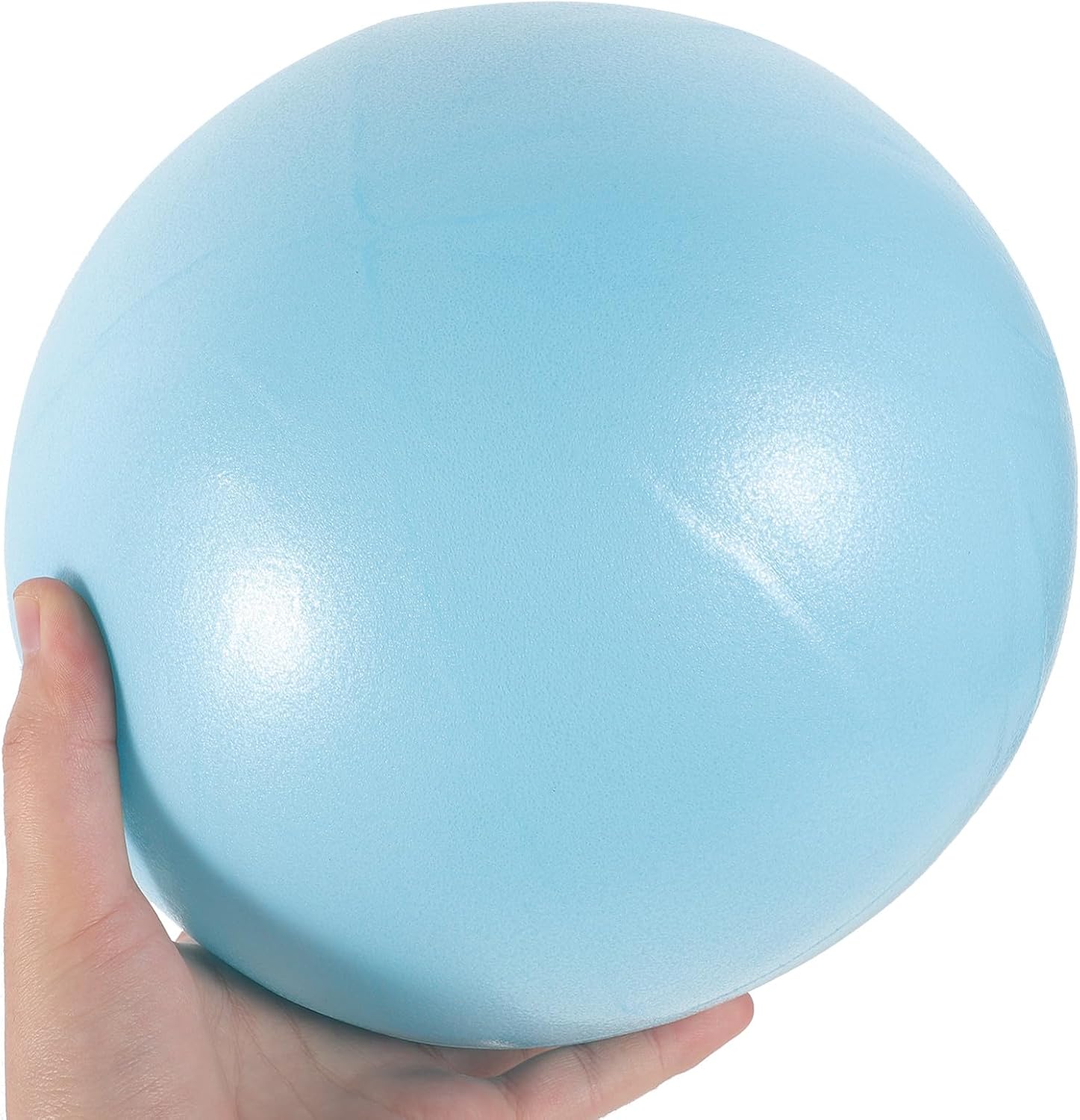BESTonZON Small Pilates Ball 25cm Reusable Core Exercise Ball for Yoga Fitness Home Workout Accessory Sky Blue image 4
