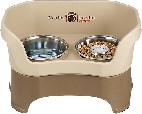 Miniatura 11 de Neater Pet Brands Neater Feeder Deluxe Cuencos para perros a prueba de derrames elevados para perros medianos 19-40 lbs, fabricado en EE. UU.,