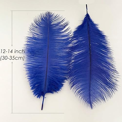 Miniatura 8 de LONDGEN 10 plumas de avestruz de 12-14 pulgadas (11.8-13.8 in) para fiesta, boda, centro de mesa, festival, jarrones de decoración (blanco)