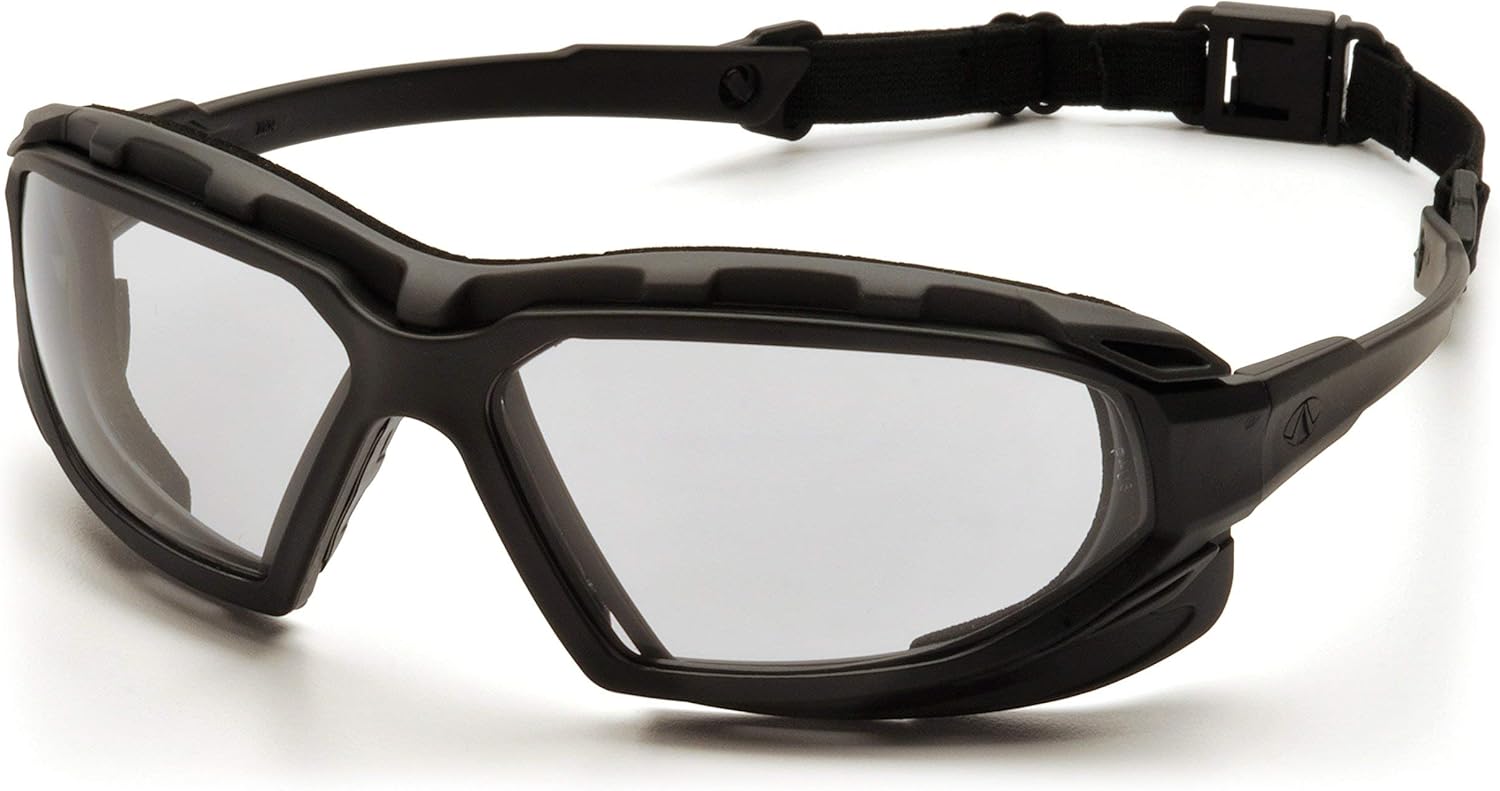 Gafas de Seguridad Pyramex Safety Highlander XP, Marco Negro-Gris