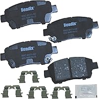 Vista 210 de Pastillas de Freno Delanteras Cerámicas Bendix Priority1 CFC430A para Modelos Selectos INFINITI G35, I30, Nissan 350Z, Altima, Juke, Maxima, Sentra