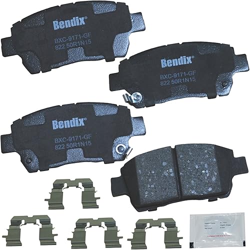 Vista 221 de Bendix Priority1 CFC1035 Pastillas de freno delanteras de cerámica para modelos seleccionados Chevrolet Aveo, Aveo5, Optra, Spark, Spark EV, Pontiac