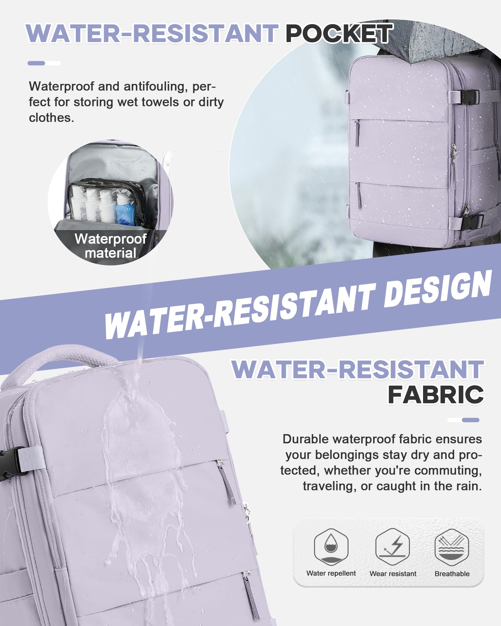 BJLFS Borse da Cabina per Ryanair 40x20x25 Bagaglio a Mano Zaino Borsa Zaino da Viaggio, Zaino da trekking,Zaino Easyjet 45x36x20,Zaino Casual per laptop da 14 pollici per scuola