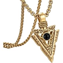 Arrowhead Necklace Crushed Turquoise Inlay Protection Courage Totem Arrow Jewelry Gift for Men Women
