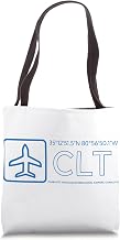 CLT Airport Code City of Charlotte Douglas International Tote Bag