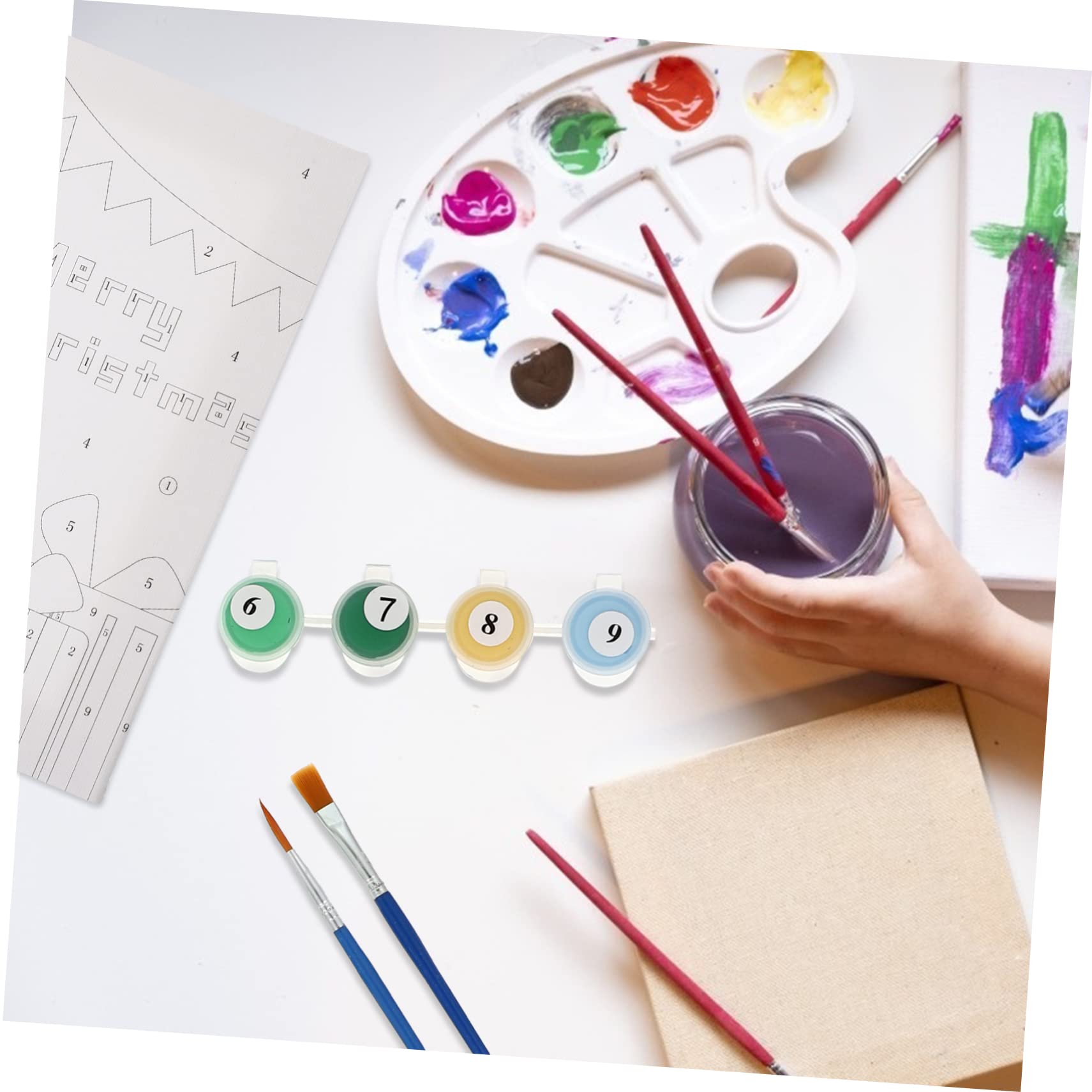 VICASKY Pittura Per Ragazzo Ragazza Kit Natale Colorare Attività Creativa Per Ragazzi e Ragazze Di Natale Decorazione Festiva Per Casa e Stanza Dei Ragazzo Ragazza