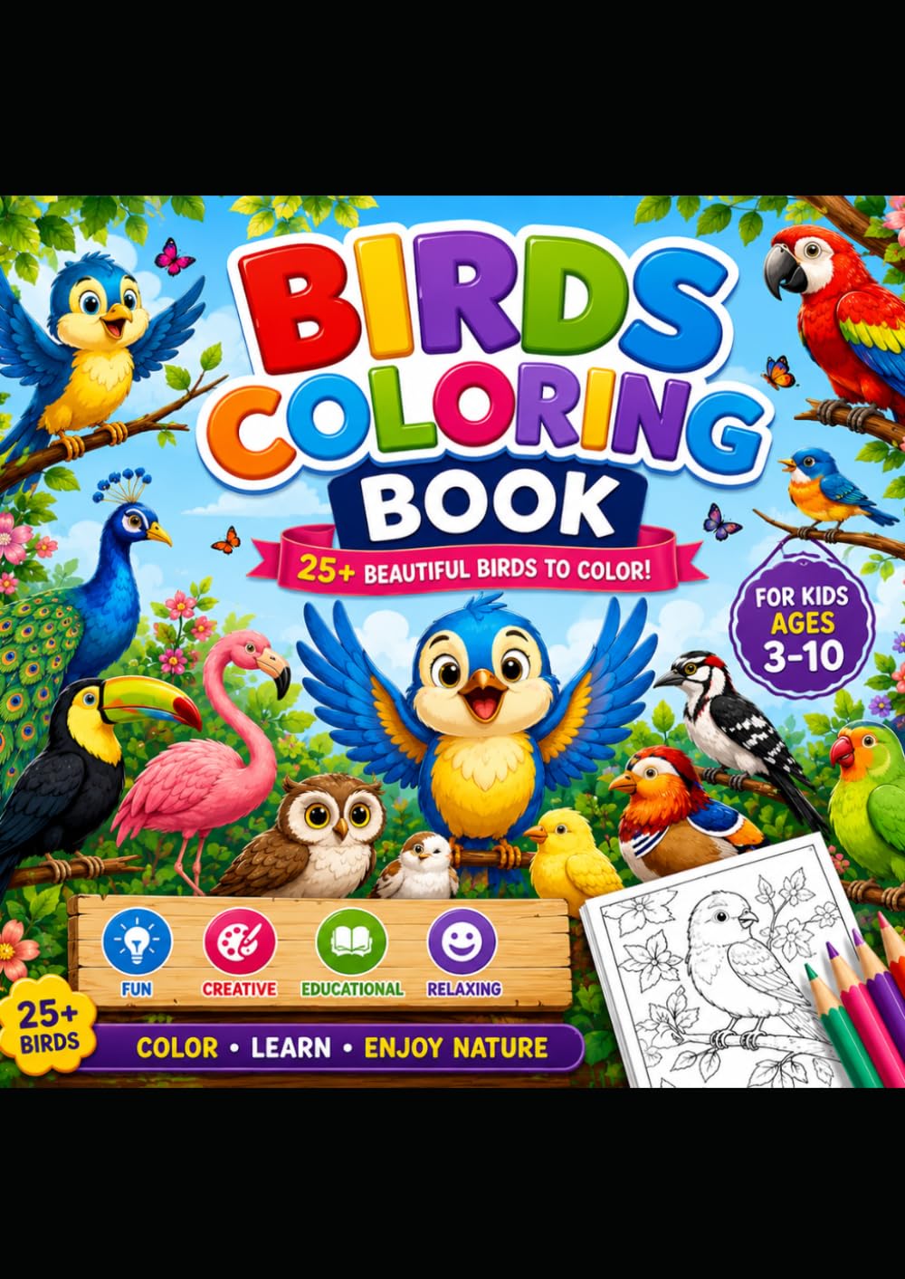 Little Birds Coloring Book: Adorable Nature Bird Designs for Boys and Girls