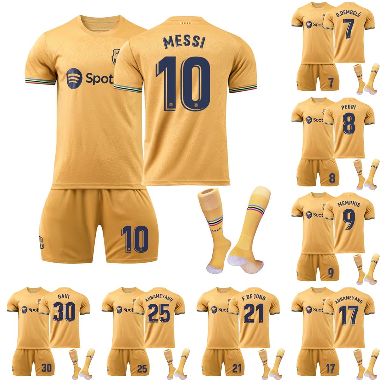 Amazon | メッシ ユニフォーム 22-23 バルセロナ 背番号10 サッカー 