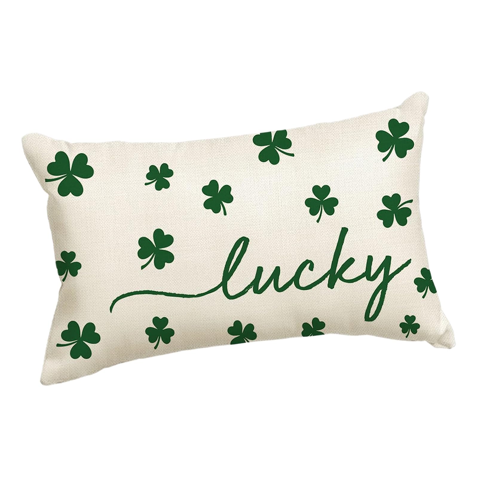 Msioytog Clovers Pattern Throw Cushion Cover for Home Decoration Published Lumbar Pillowcase