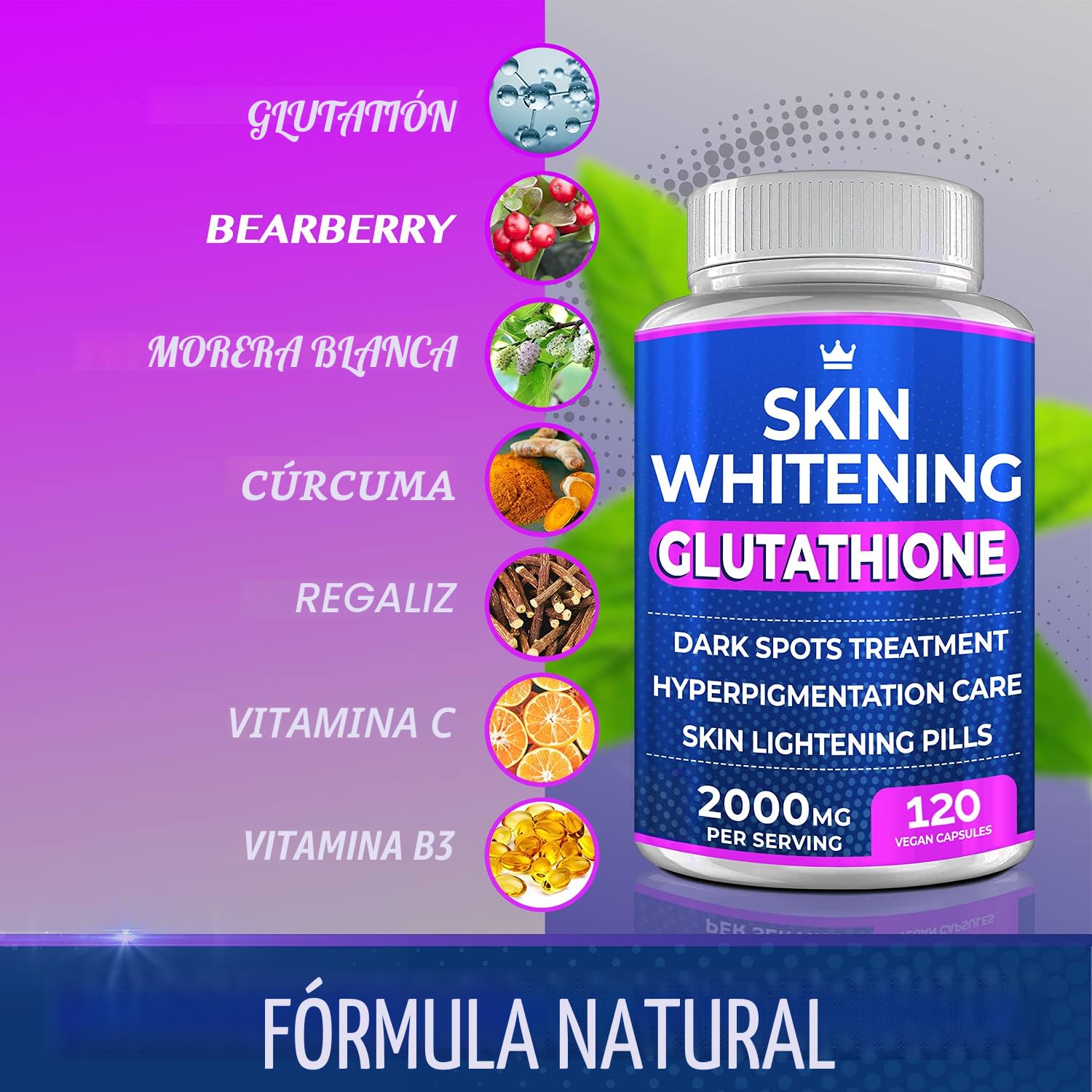 glutathione aclara Amazon.com: Píldoras blanqueadoras de glutatión – 120 cápsulas de 2000 mg  de glutatión – Suplemento eficaz para aclarar la piel – manchas oscuras,  melasma y acné eliminador de cicatrices, tratamiento de hiperpigmentación –