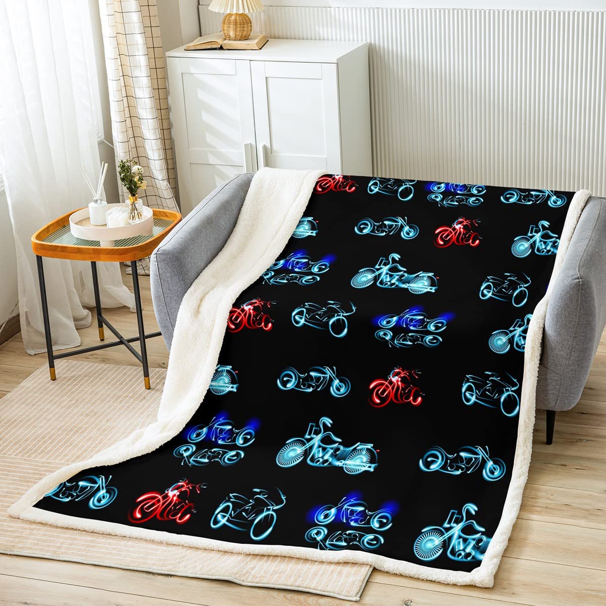Extreme Sports - Coperta in pile per moto, stile Sherpa, per divano
